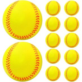 Kicbertin Foam Baseballs 12 Pack, Soft Baseballs 9 inch Training Softball for Catching, Throwing and Hitting Practice