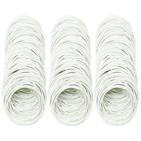 300pcs White Natural Rubber Bands,Soft Elastic Bands Hair Ties for Hair Braids Hair Rubber Ring (50mm)