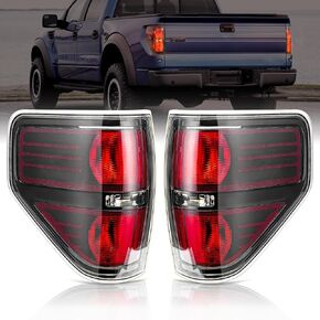 F150 Tail Llights Assembly Pair, F150 Tail Light Housing for 2014 2013 2012 2011 2010 2009 Ford F150 Passenger and Driver Side, F150 Rear Tail Light Cover Replaces BL3Z13404AB