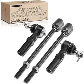 A-Premium Set of 4, Front Inner & Outer Tie Rod End Kit, Compatible with Dodge Dakota 1991 1992 1993 1994 1995 1996, RWD Only