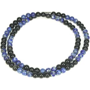 Auras by Osiris | Handmade Black Obsidian Crystal Necklace - Genuine Natural Gemstone Beaded Necklace |Healing, Protection, Grounding Talisman Mala - Choker Jewelry Gift for Girls, Womens, Mens in Saudi Arabia