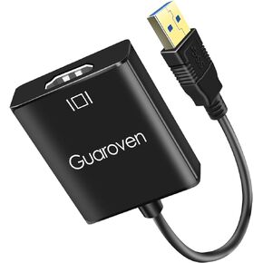 Guaroven USB to HDMI Adatper,USB 3.0 to HDMI Adapter for Monitor,Projector,Laptop,PC with Resolution 1920 * 1080P,Windows 11, Windows 10/8, macOS