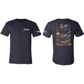 Detroit Shirt Company Mens Jeep® Freedom to Roam 100% Cotton T-Shirt