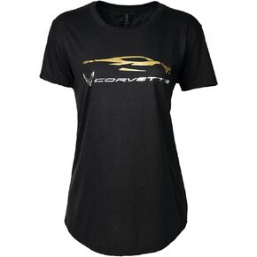 C8 Corvette Ladies Corvette Racing Gesture T-Shirt - Black