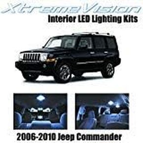 XtremeVision Interior LED for Jeep Commander 2006-2010 (6 Pieces) Cool White Interior LED Kit + Installation Tool