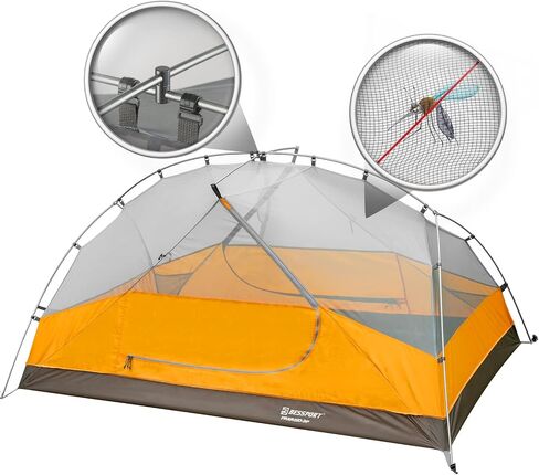Bessport Camping Tent for 2-3 Person, Lightweight Backpacking Tent Waterproof Windproof Two Doors Easy Setup Double Layer Outdoor Tents for 3 to 4 Seasons, Suitable for Outdoor,Hiking,Camping in Saudi Arabia