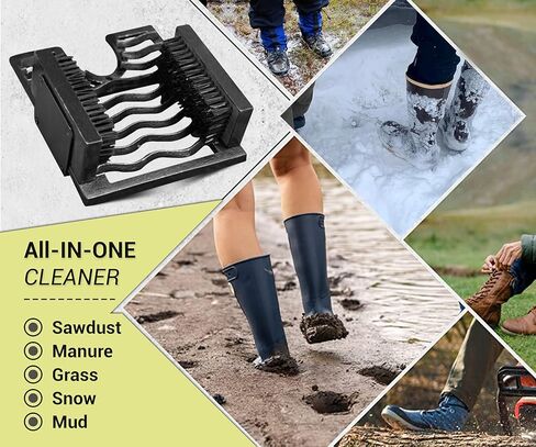 منظف ​​الطين ومزيل جاك ويليز من أرسوك، فرشاة الجر، مكشطة أحذية عالية التحمل، حديد الزهر الخارجي، 14 سم × 23 سم × 27 سم in Kuwait