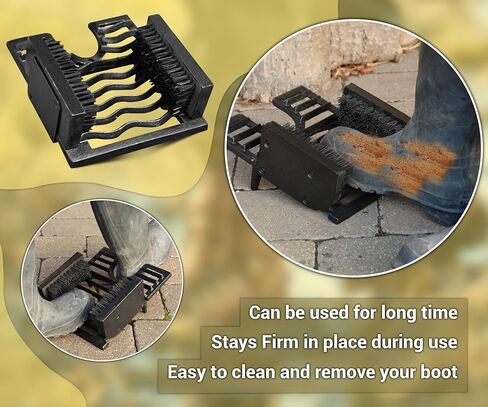 منظف ​​الطين ومزيل جاك ويليز من أرسوك، فرشاة الجر، مكشطة أحذية عالية التحمل، حديد الزهر الخارجي، 14 سم × 23 سم × 27 سم in Kuwait