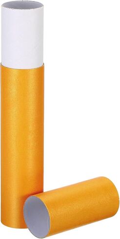 PATIKIL 2 Inch x 13 Inch Poster Tube, 1Pcs Photo Storage Tube Portable Shipping Mailing Tubes Calligraphy Painting Tubes Round Carrying Case for Storing Paper Art Map Documents, Yellow in Saudi Arabia