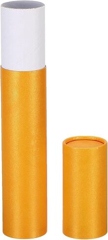 PATIKIL 2 Inch x 13 Inch Poster Tube, 1Pcs Photo Storage Tube Portable Shipping Mailing Tubes Calligraphy Painting Tubes Round Carrying Case for Storing Paper Art Map Documents, Yellow in Saudi Arabia