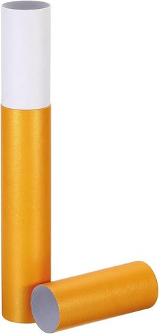 PATIKIL 2 Inch x 13 Inch Poster Tube, 1Pcs Photo Storage Tube Portable Shipping Mailing Tubes Calligraphy Painting Tubes Round Carrying Case for Storing Paper Art Map Documents, Yellow in Saudi Arabia