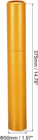 PATIKIL 2 Inch x 13 Inch Poster Tube, 1Pcs Photo Storage Tube Portable Shipping Mailing Tubes Calligraphy Painting Tubes Round Carrying Case for Storing Paper Art Map Documents, Yellow in Saudi Arabia