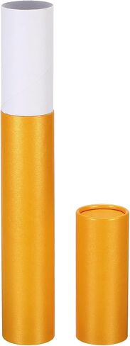PATIKIL 2 Inch x 13 Inch Poster Tube, 1Pcs Photo Storage Tube Portable Shipping Mailing Tubes Calligraphy Painting Tubes Round Carrying Case for Storing Paper Art Map Documents, Yellow in Saudi Arabia