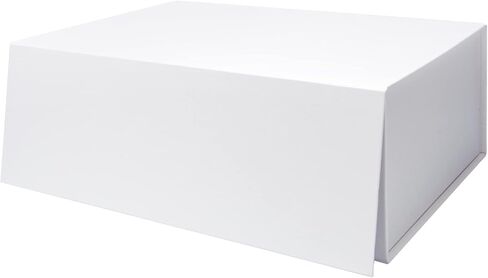 CHECHNYA 5 large gift box 13x10x5 inch foldable magnetic gift box, sturdy shirt box, hard large gift box cover, reusable gift box set, white 5-Pack… in Saudi Arabia