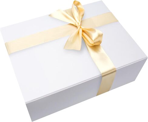 CHECHNYA 5 large gift box 13x10x5 inch foldable magnetic gift box, sturdy shirt box, hard large gift box cover, reusable gift box set, white 5-Pack… in Saudi Arabia