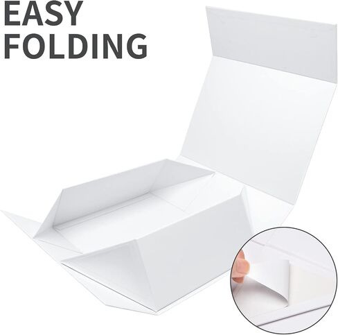 CHECHNYA 5 large gift box 13x10x5 inch foldable magnetic gift box, sturdy shirt box, hard large gift box cover, reusable gift box set, white 5-Pack… in Saudi Arabia
