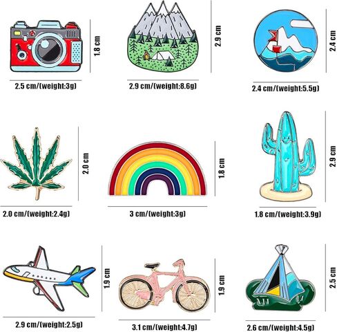 Hicarer 20 قطعة لطيف التلبيب دبوس مجموعة الكرتون بروش دبوس شارات بروش دبابيس للملابس أكياس جاكيتات ملحق DIY بها بنفسك الحرف (نمط مجموعة 2) in Kuwait