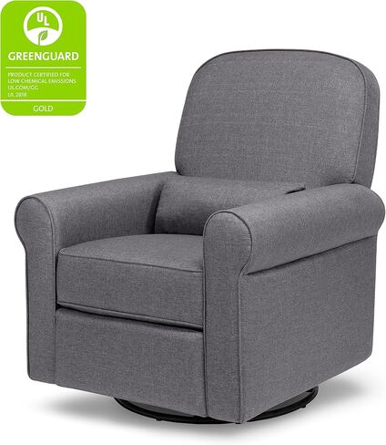 DaVinci Ruby Recliner and Swivel Glider in Shadow Grey, Greenguard Gold Certified in Saudi Arabia