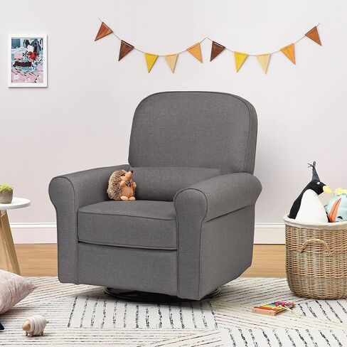 DaVinci Ruby Recliner and Swivel Glider in Shadow Grey, Greenguard Gold Certified in Saudi Arabia