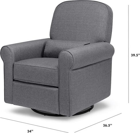 DaVinci Ruby Recliner and Swivel Glider in Shadow Grey, Greenguard Gold Certified in Saudi Arabia