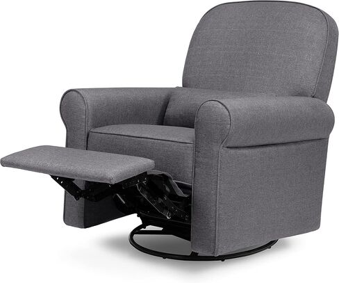 DaVinci Ruby Recliner and Swivel Glider in Shadow Grey, Greenguard Gold Certified in Saudi Arabia