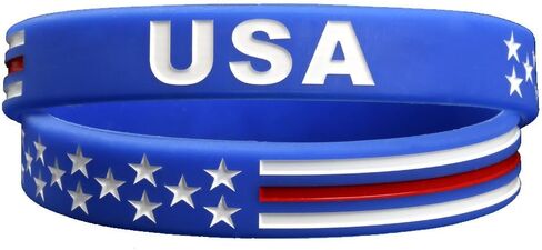 Power of Faith USA Silicone Bracelets Wristbands American Spirit Americanism Partriotic Sports Fans Worldcup United States American Flag Red White and Blue Bracelet July 4th in Kuwait