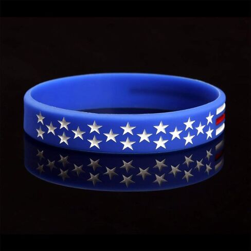 Power of Faith USA Silicone Bracelets Wristbands American Spirit Americanism Partriotic Sports Fans Worldcup United States American Flag Red White and Blue Bracelet July 4th in Kuwait