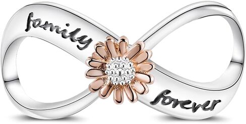 Hapour Infinity Charms يناسب أساور Pandora Charms 925 الفضة الاسترليني سحر الأبدية الأسرة إلى الأبد هدية عيد الأم للنساء والفتيات in Kuwait