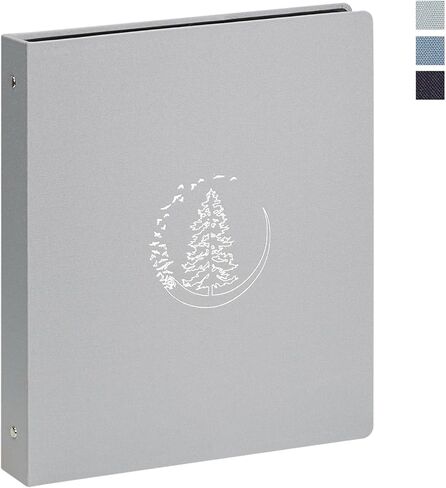 Hiwhy 3 Ring Binder 1 بوصة، نسيج الكتان حلقات دائرية تناسب ورق مقاس 8.5 × 11 بوصة، رمادي الأرز in Kuwait