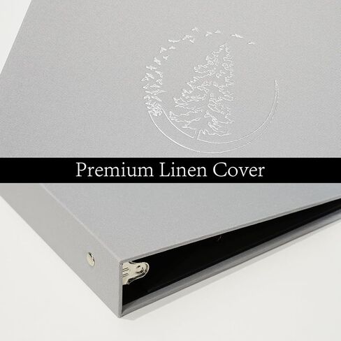 Hiwhy 3 Ring Binder 1 بوصة، نسيج الكتان حلقات دائرية تناسب ورق مقاس 8.5 × 11 بوصة، رمادي الأرز in Kuwait