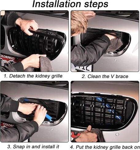 زوج واحد من خطوط الشبكة، حواف الشبكة، شعار الشواية للإدراج لسلسلة 5 E60 E61 2003-2010 M5 2004-2011 ملحقات السيارة (أحمر) in Kuwait