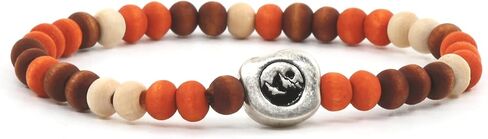Brave Wilderness Be Brave Stay Wild Bracelet by Coyote Peterson, Made with Wood, Plastic, and Organic Glass with a Metal Charm (One Size Fits All) in Saudi Arabia