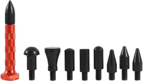 Dent Repair Tool Kits, Qiilu DIY Paintless Dent Repair Kit Dent Ding Hammer with 9 Heads Tips Dent Removal Tools Knockdown Tool Paintless Hail Removal for Auto Car Motorcycle in Saudi Arabia
