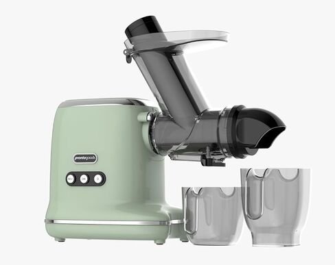 Masticating Juicer Cold Press Slow Juicer Machine - Whole Fruit and Vegetable Juice Extractor, Multiple Filters, Easy to Clean, Durable - Green in Kuwait