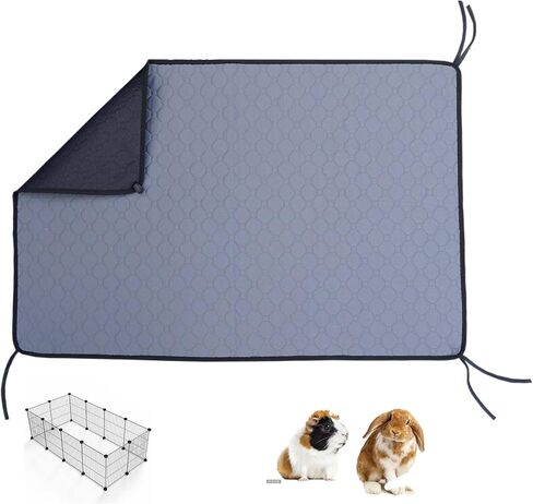 Waterproof Guinea Pig Cage Liners, Reusable Washable Pee Pads for Small Animals, Fast-Absorbing& Anti-Slip Guinea Pig Bedding for Guinea Pigs, Rabbits - 23"x47" in Saudi Arabia