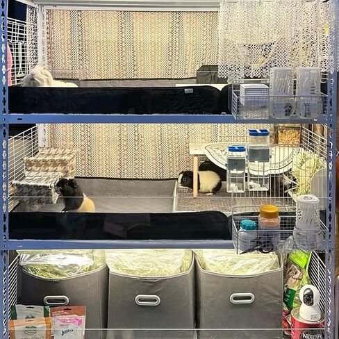 Waterproof Guinea Pig Cage Liners, Reusable Washable Pee Pads for Small Animals, Fast-Absorbing& Anti-Slip Guinea Pig Bedding for Guinea Pigs, Rabbits - 23"x47" in Saudi Arabia
