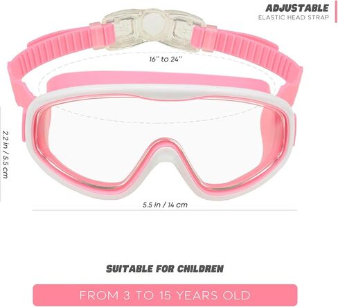 KAILIMENG Kids Swim Goggles, 2 Pack Swimming Goggles for Age 3-15, Anti-Fog Anti-UV Cear Wide View in Saudi Arabia