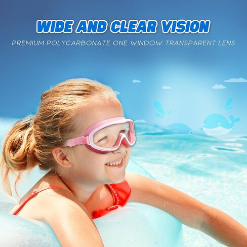 KAILIMENG Kids Swim Goggles, 2 Pack Swimming Goggles for Age 3-15, Anti-Fog Anti-UV Cear Wide View in Saudi Arabia