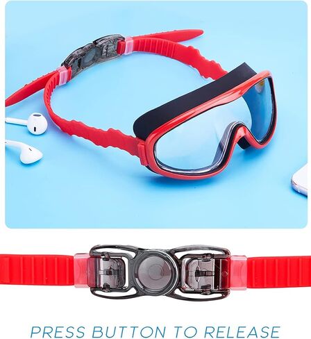 KAILIMENG Kids Swim Goggles, 2 Pack Swimming Goggles for Age 3-15, Anti-Fog Anti-UV Cear Wide View in Saudi Arabia