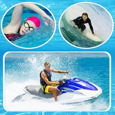 2 Pcs Swimming Goggles No Leaking Anti Fog UV Protection Swim Goggles with Nose Clips Ear Plugs in Saudi Arabia