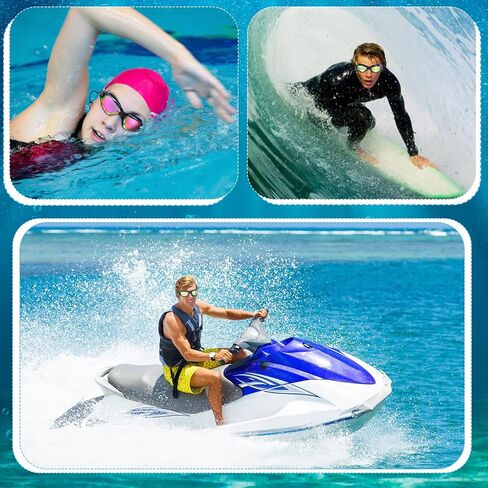 2 Pcs Swimming Goggles No Leaking Anti Fog UV Protection Swim Goggles with Nose Clips Ear Plugs in Saudi Arabia