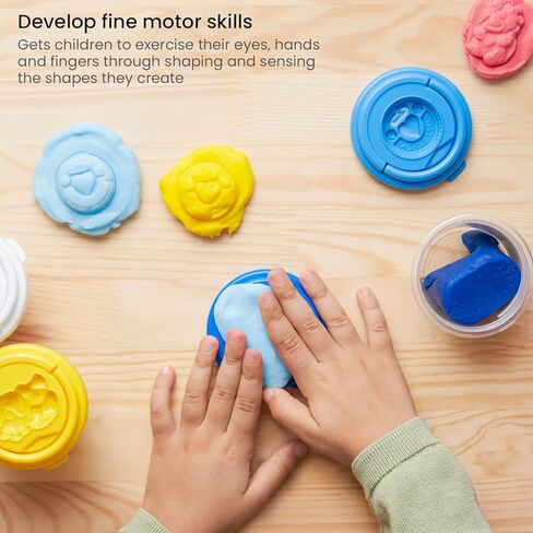 Arteza Kids Play Dough, 6 Pastel and 6 Regular Colors, 2.8-oz Tubs, Soft, Air-Tight Containers, Art Supplies for Kids Crafts and Playtime Activities in Saudi Arabia