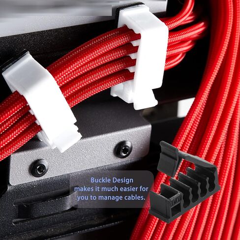 Formulamod Self Adhesive Cable Comb Kit, Sleeve Management Tools Wire Organizer Comb Computer Case Cable Clips, Multipurpose Wire Clamps (Black) in Saudi Arabia