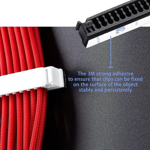 Formulamod Self Adhesive Cable Comb Kit, Sleeve Management Tools Wire Organizer Comb Computer Case Cable Clips, Multipurpose Wire Clamps (Black) in Saudi Arabia