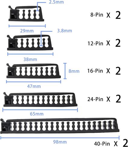 Formulamod Self Adhesive Cable Comb Kit, Sleeve Management Tools Wire Organizer Comb Computer Case Cable Clips, Multipurpose Wire Clamps (Black) in Saudi Arabia
