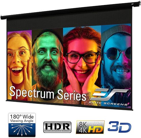 طيف شاشات النخبة، 100 بوصة قطر 16:9، شاشة عرض منسدلة جاهزة بمحرك كهربائي 4K/8K، ELECTRIC100H in Saudi Arabia