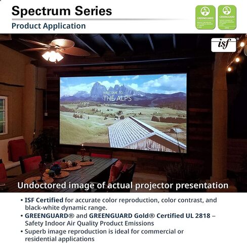طيف شاشات النخبة، 100 بوصة قطر 16:9، شاشة عرض منسدلة جاهزة بمحرك كهربائي 4K/8K، ELECTRIC100H in Saudi Arabia