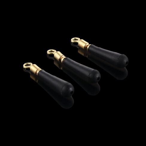 60pcs Rubber Fishing Floats Copper Head Tackle Rotation Drift Fishing Gear Metal Fishing Floats Accessory Black Fishing Bobbers for Outdoors(Black) in Saudi Arabia