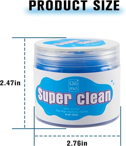 جل تنظيف السيارة العالمي، جل تنظيف لتفاصيل السيارة، منظف شقوق غبار السيارات، فتحة تهوية داخلية لإزالة التفاصيل، تنظيف المعجون للوحة المفاتيح وأجهزة الكمبيوتر المحمولة (أزرق) in Kuwait