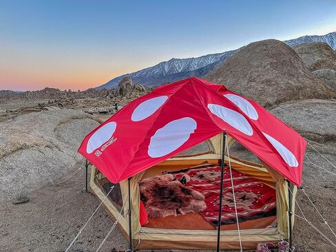 DOD Kinoko Mushroom Tent|Outdoor Tents for Camping Easy Set Up| Hiking Tents for Backpacking | Red in Kuwait